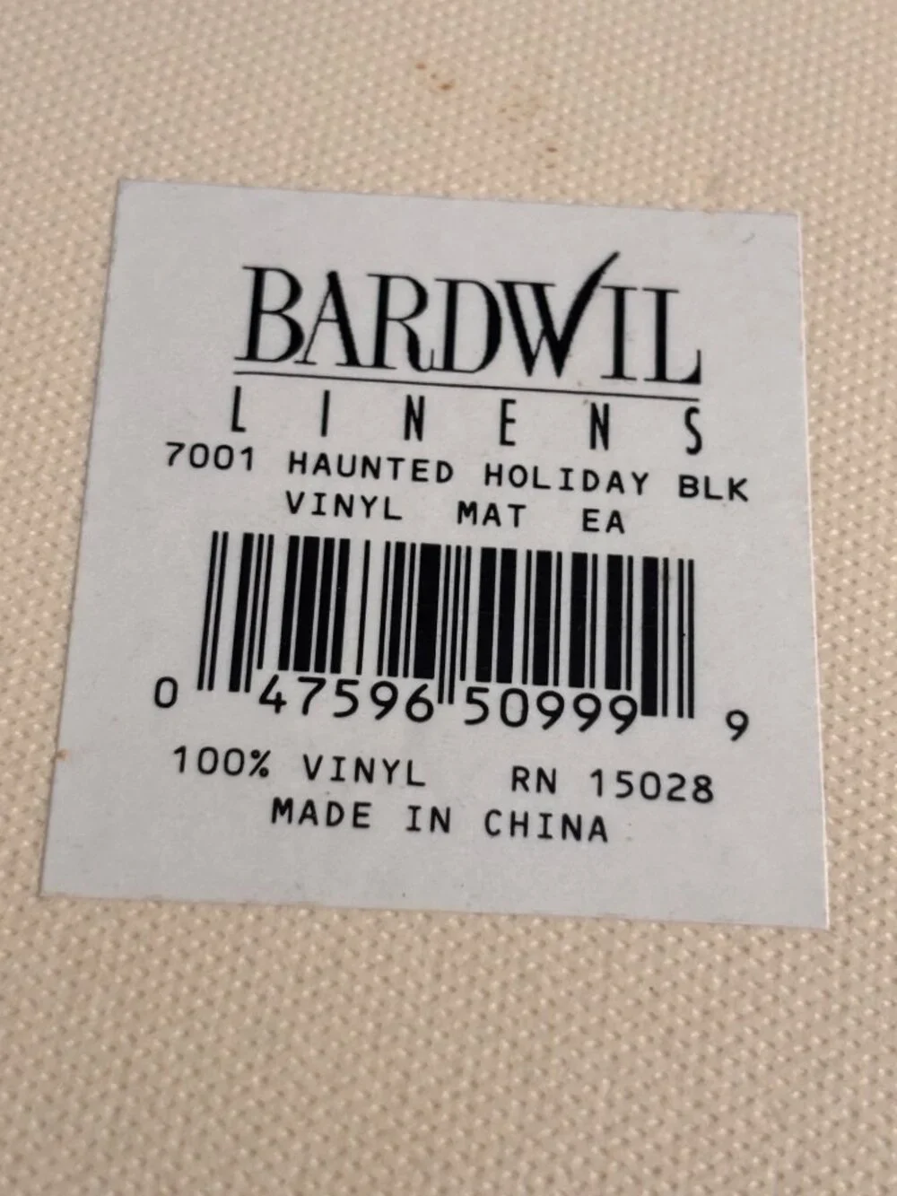 Haunted Halloween Spiderweb Vinyl Placemat Set With Moon & Bat Design By Bardwil